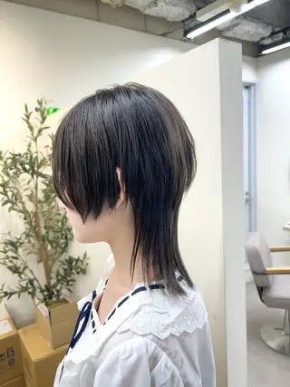 ミディアム メンズ レイヤー ウルフ 弓木啓輔のヘアスタイル