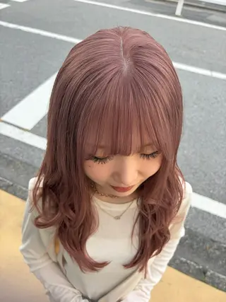 セミロング mihane fit hueのヘアスタイル