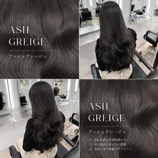 ロング モデル支持率Ｎｏ．1 透明感グレージュのヘアスタイル