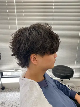 ショート カラー パーマ メンズ特化/ツイスパ /波巻き/松本真生のヘアスタイル
