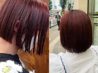 セミロング カラー レイヤーカット メンズカット坂本翔のヘアスタイル