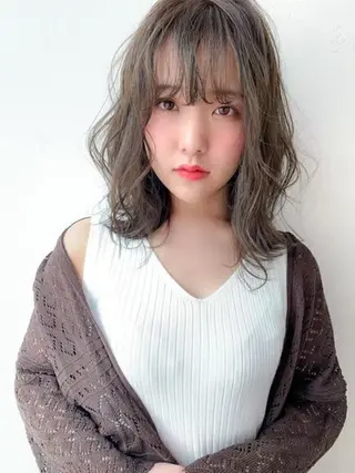 セミロング メンズ縮毛矯正✂ 髪質改善✄金井雄司のヘアスタイル