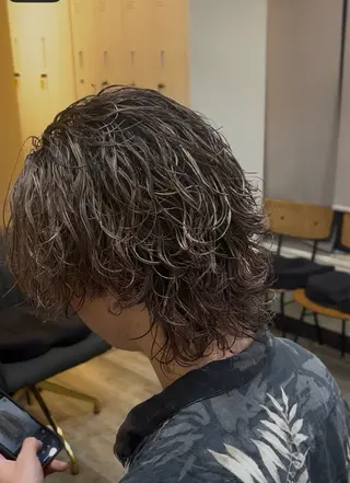 カラー パーマ メンズ メンズパーマ特化/ 建部蓮のヘアスタイル