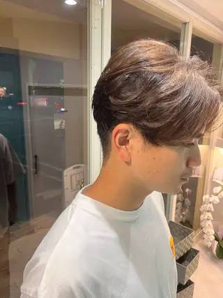 ショート パーマ メンズ 藤原 珠花のヘアスタイル