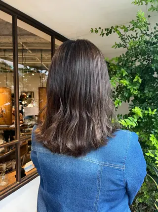 セミロング カラー 韓国好き🇰🇷 美容師MIKUのヘアスタイル