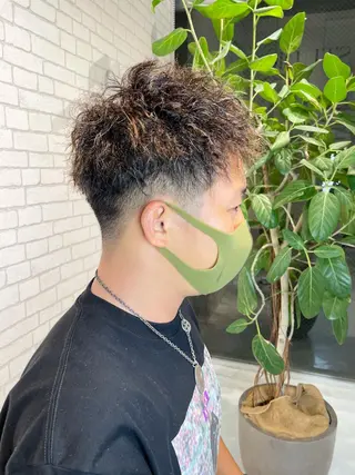 ショート パーマ AMITYメンズ特化 ASUMIのヘアスタイル