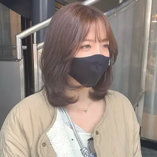 ミディアム calna 古賀 菜摘のヘアスタイル