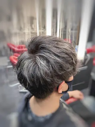 メンズ 透明感カラー/ブリー チ✨駒場　笙のヘアスタイル