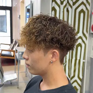 ショート パーマ ヘアアレンジ メンズ MENIN メンズ サロン 望月 涼太のヘアスタイル