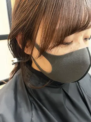 ミディアム カラー パーマ ヘアアレンジ メンズ キッズ ネイル マツエク・マツパ アイブロウ 久木原 ゆりのヘアスタイル