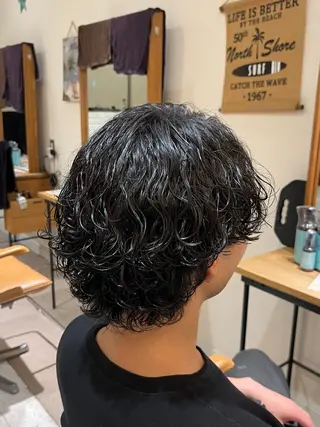 パーマ メンズ メンズ特化 山崎  蓮のヘアスタイル