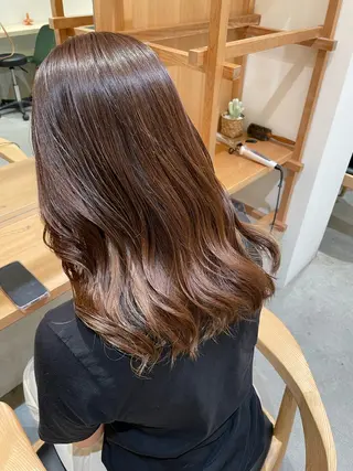 セミロング カラー たなか こころ🎀のヘアスタイル