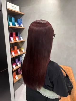 ロング カラー 艶カラー✨️縮毛矯正 ×耳ツボ💠mamiのヘアスタイル