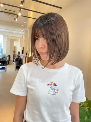 ミディアム KAZU/レイヤー レイヤー/ハイトーンのヘアスタイル