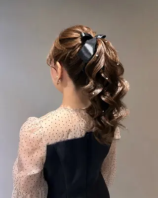 ロング ヘアアレンジ juve.大分/ 秋月ひとはのヘアスタイル