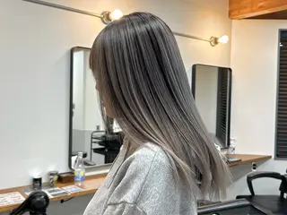 セミロング カラー 馬場 涼平のヘアスタイル