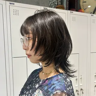 ミディアム 🤡暖色レイヤー 🤡みさきのヘアスタイル