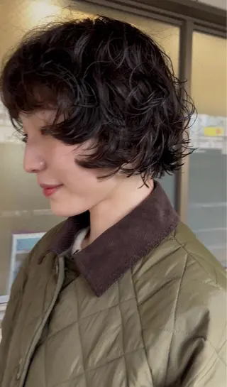 ショート パーマ デザインパーマ/ カット/nanaのヘアスタイル