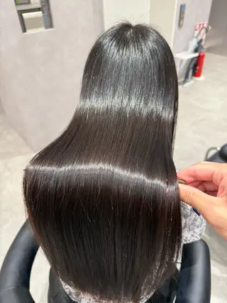 ロング カラー パーマ ヘアアレンジ 縮毛矯正/髪質改善/ ブリーチ毛/木元渓太のヘアスタイル