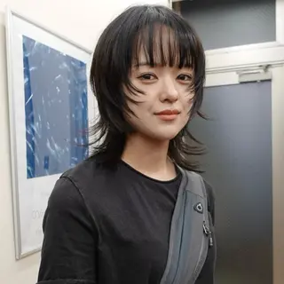 ミディアム カラー レイヤー専門家 ダブルカラー修のヘアスタイル