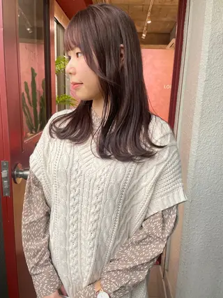 ミディアム 透明感カラー 🎀エリコ🌈のヘアスタイル