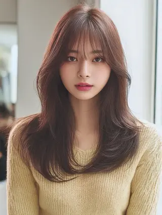 ロング カラー 韓国×艶ハイトーンが かわいい✨️リオ🍒のヘアスタイル