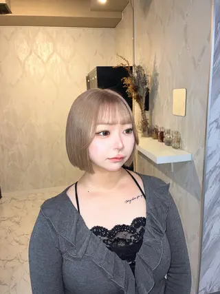 ミディアム カラー 透明感カラー 🤍ハナダメイのヘアスタイル