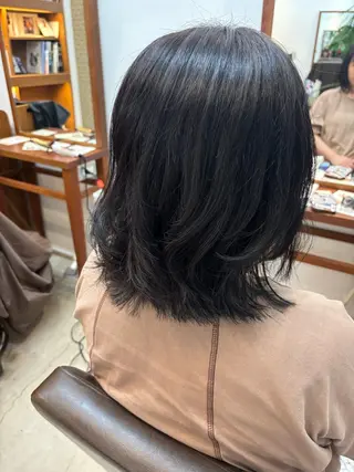 ミディアム みぞぐち じゅりのヘアスタイル
