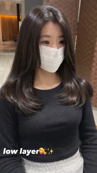 ロング カラー 小川 龍馬のヘアスタイル