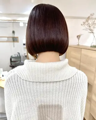 ショート カラー パーマ 髪質改善 縮毛矯正/ レイヤー/銀座/本木のヘアスタイル