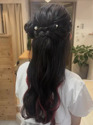 ロング ヘアアレンジ cana 札幌レイヤースタイルのヘアスタイル