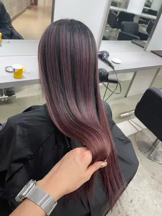 ロング 店長 MANAMI 艶カラー／骨格ボブのヘアスタイル
