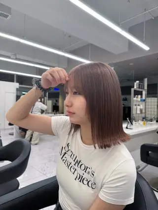 ミディアム カラー ヘアアレンジ Over hair_ misakiのヘアスタイル