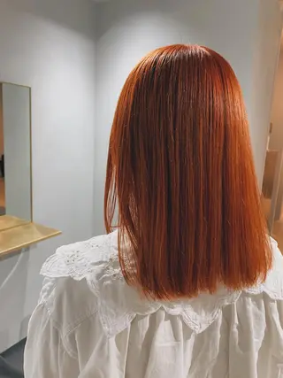 セミロング カラー パーマ ボブパーマコテ巻き風 パーマNo1深江秀平のヘアスタイル