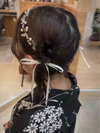 ミディアム ヘアアレンジ cana 札幌レイヤースタイルのヘアスタイル