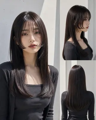 ロング カラー ha ruのヘアスタイル