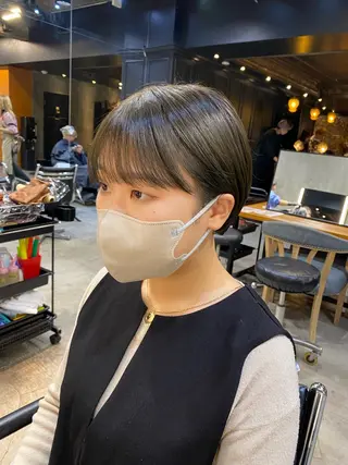 ショート カラー 透明感カラー🌿 グレージュ🐺陽介のヘアスタイル
