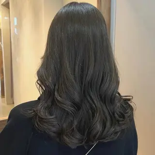 セミロング カラー akane/オリーブ /ボブパーマのヘアスタイル