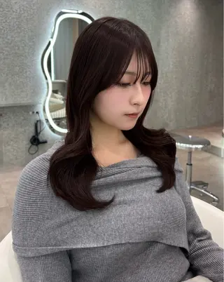 ロング カラー ヘアアレンジ 大宮縮毛矯正🩵 レイヤー 佐藤和のヘアスタイル
