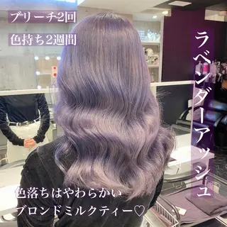ロング カラー ヘアアレンジ メンズ キッズ マツエク・マツパ ブリーチの髪様 MASATOのヘアスタイル