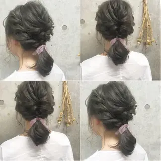 ミディアム カラー ヘアアレンジ Satsuki ✂︎♡のヘアスタイル
