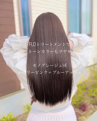 ロング カラー 堀口 彩佳のヘアスタイル