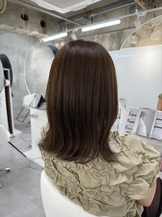 ミディアム カラー yuuna ✮ door whiteのヘアスタイル