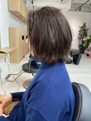 ミディアム カラー レイヤーボブ/ボブ 仲川和人のヘアスタイル