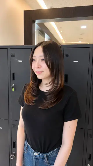 ロング 淵野辺カラーモデル 募集🌼畔上のヘアスタイル