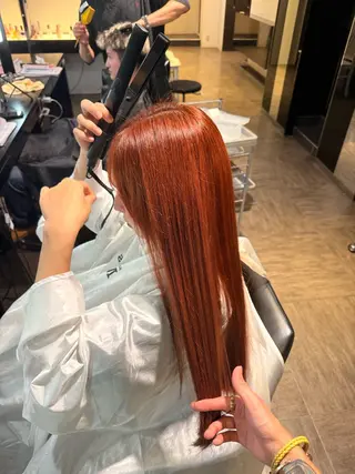 ロング カラー レイヤーカット 透明感カラーROKUのヘアスタイル