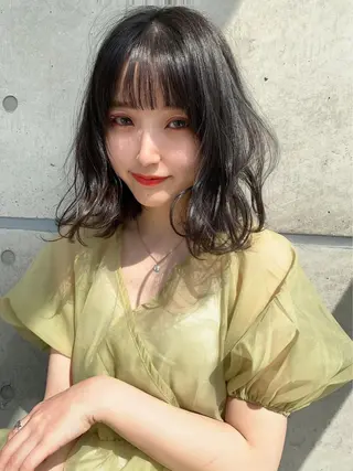ミディアム 🫧レイヤーカット ・ハッシュ🫧龍星のヘアスタイル