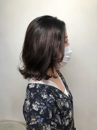ミディアム 杉野 凜のヘアスタイル