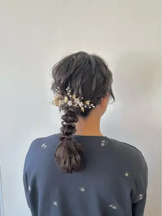ミディアム ヘアアレンジ トップスタイリスト 林すずかのヘアスタイル