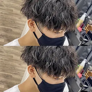 ショート パーマ メンズ 原田 涼矢のヘアスタイル